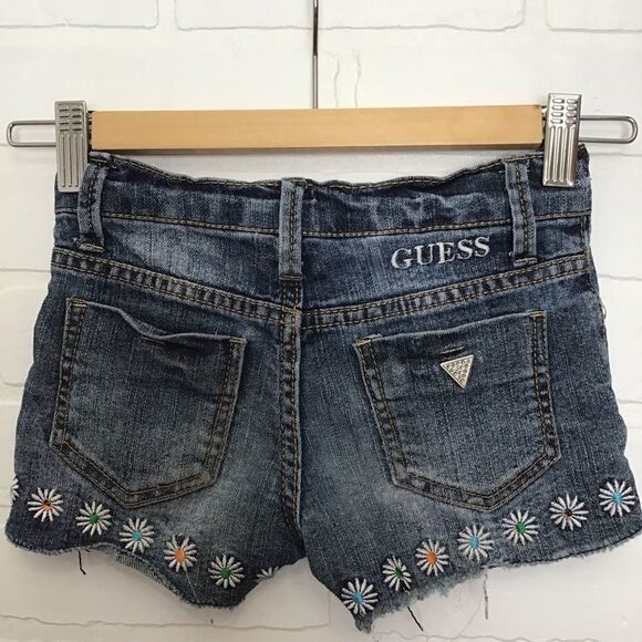 INFANT Guess girls daisy distressed jeans bono bohemian kid shorts denim… - Picture 8 of 8